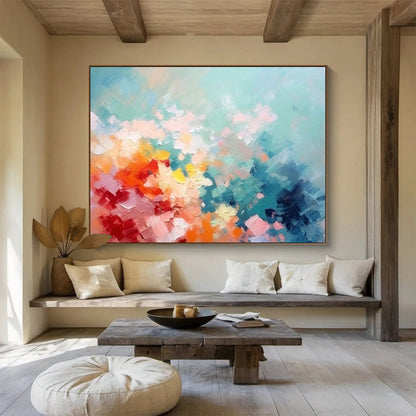 “Pastel Color Palette Abstract” Abstract Painting On Canvas DLZ058