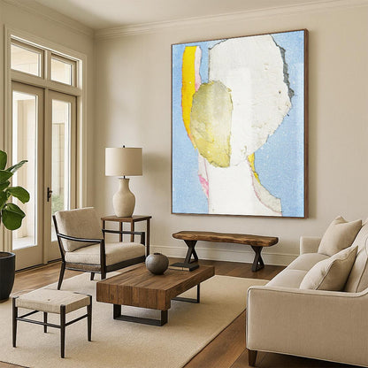 “Collage Portrait 3” - Mixed - media Abstract Portrait Painting On Canvas CT2225