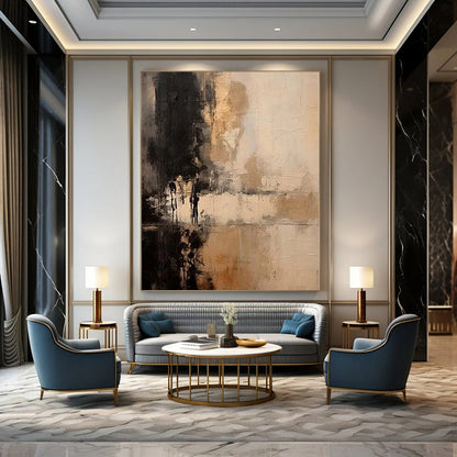 Earth - Toned Abstract Landscape - Oil on Canvas CT1217