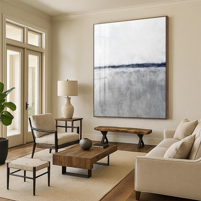 “Gray and White Landscape” - Abstract Landscape Art CT2024