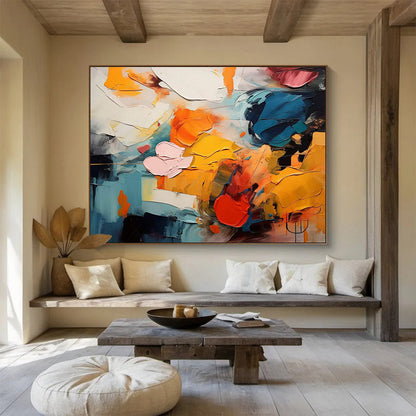 “Color - Blocked Abstract” - Dynamic Abstract Painting On Canvas DKH831