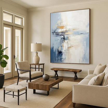 “Soft - Toned Abstract Reflection” - Abstract Painting On Canvas CT2339