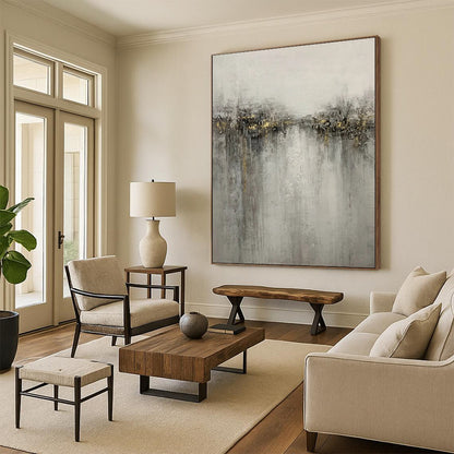 “Powerful Black Bull with Gold Accents - Impasto Abstract” - Impasto Abstract Art CT1970