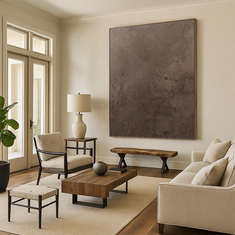 “Smooth Dark Gray Textured Surface” - Minimalist Abstract Painting On Canvas DKH1116