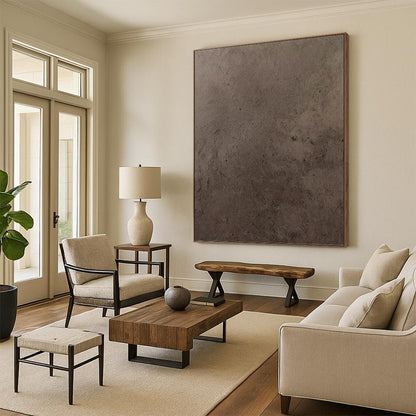 “Smooth Dark Gray Textured Surface” - Minimalist Abstract Painting On Canvas DKH1116