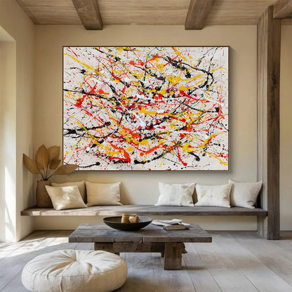 Dynamic Splatter Abstract Painting On Canvas DKH303