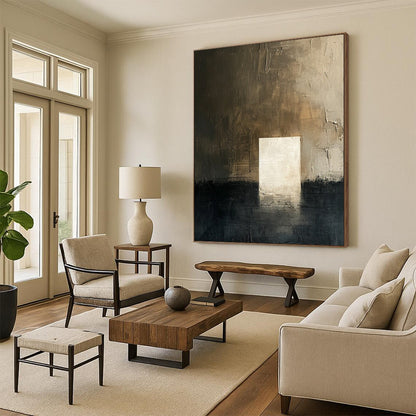 “Dark Tonal Doorway” - Abstract Surrealist - Style Painting On Canvas DTP008