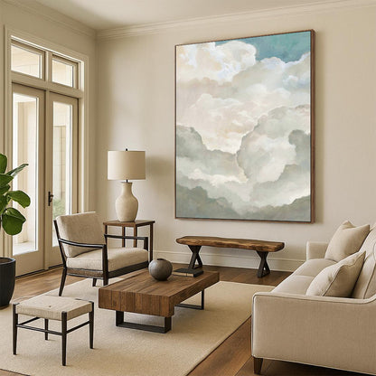 “Soft Cloud Layers” - Impressionistic Cloud Painting CT1992