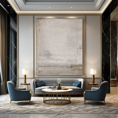 “Light Gray & Brown Textured Simplicity” – Abstract Simple Art CT0971