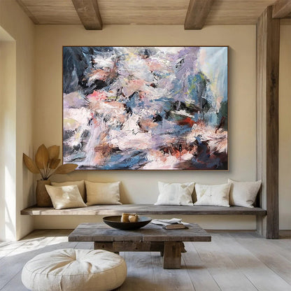 “Colorful Abstract Chaos” Abstract Expressionist Painting On Canvas DLZ151
