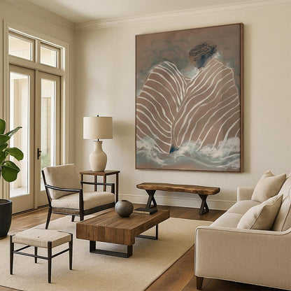 “Figure in Striped Cloth” - Figurative Art CT2029