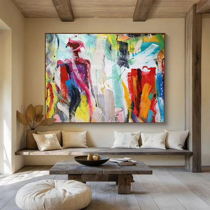 Colorful Abstract Figure Painting On Canvas DKH301
