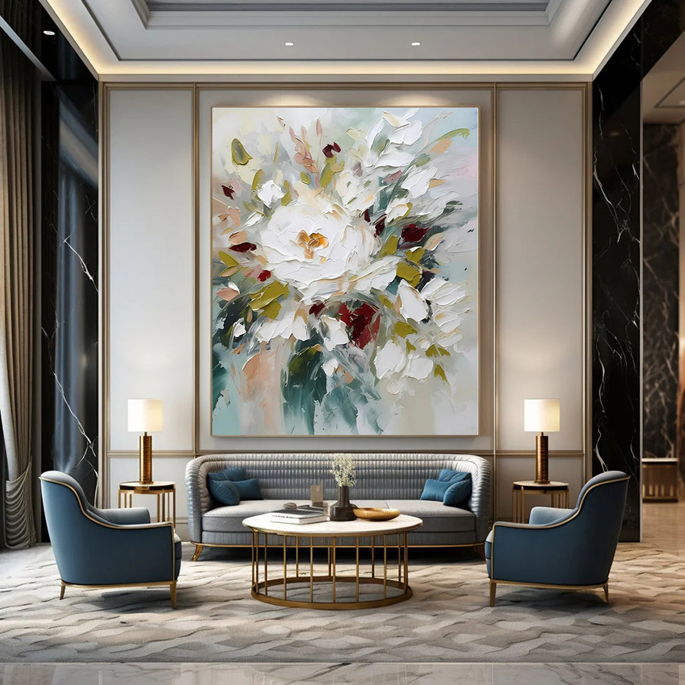 Colorful Floral Bouquet - Impasto Floral Oil On Canvas CT1332