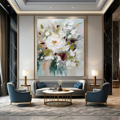 Colorful Floral Bouquet - Impasto Floral Oil On Canvas CT1332