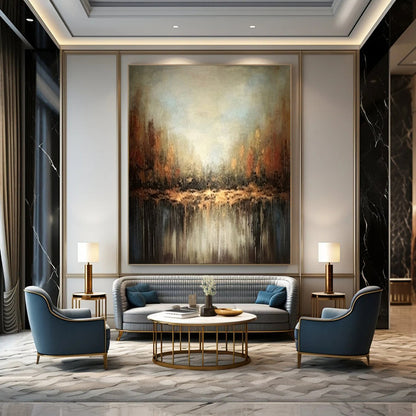 “Autumn Forest Reflection” – Abstract Landscape Painting CT1034