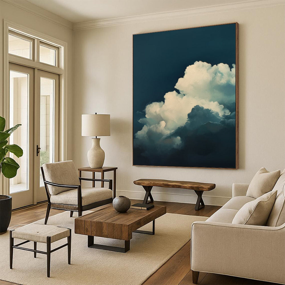 “Midnight Sky Clouds” - Surrealist Impressionist Painting On Canvas DTP015