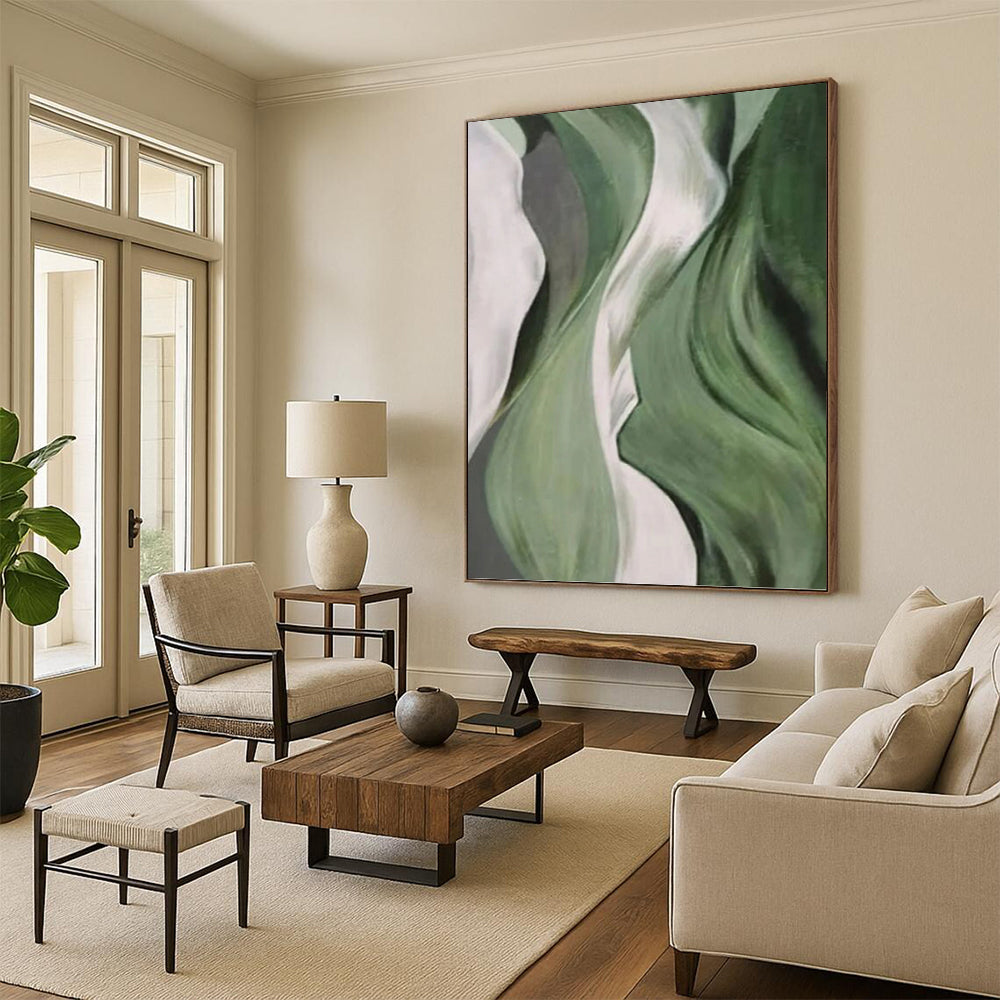 “Gold - Leafed Trees” - Subtle Abstract Landscape Painting DKH1054