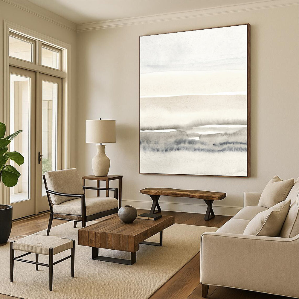 “Gradient Gray Horizons” – Abstract Watercolor Scene with Subtle Layer Transitions CT2055