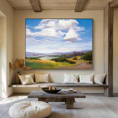 “Vibrant Sky - Land” Impressionist Oil Painting On Canvas DKH434