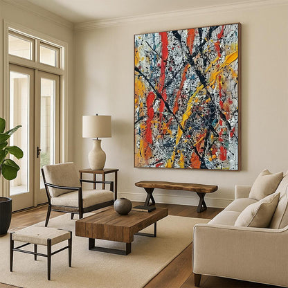 “Colorful Drip - Style Abstract” - Abstract Painting On Canvas CT2355