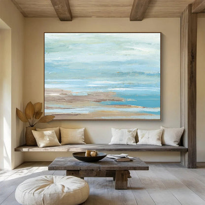 “Soft Coastal Abstract” Abstract Oil Painting On Canvas DKH421