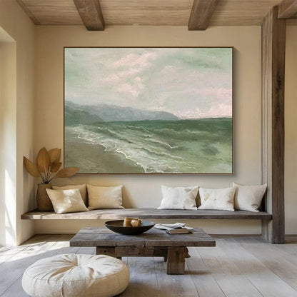 Seascape with Gentle Waves - Realistic Landscape Painting On Canvas DKH604