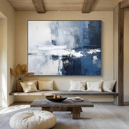 “Cool Tones Abstract Reflection” Abstract Painting On Canvas DLZ103