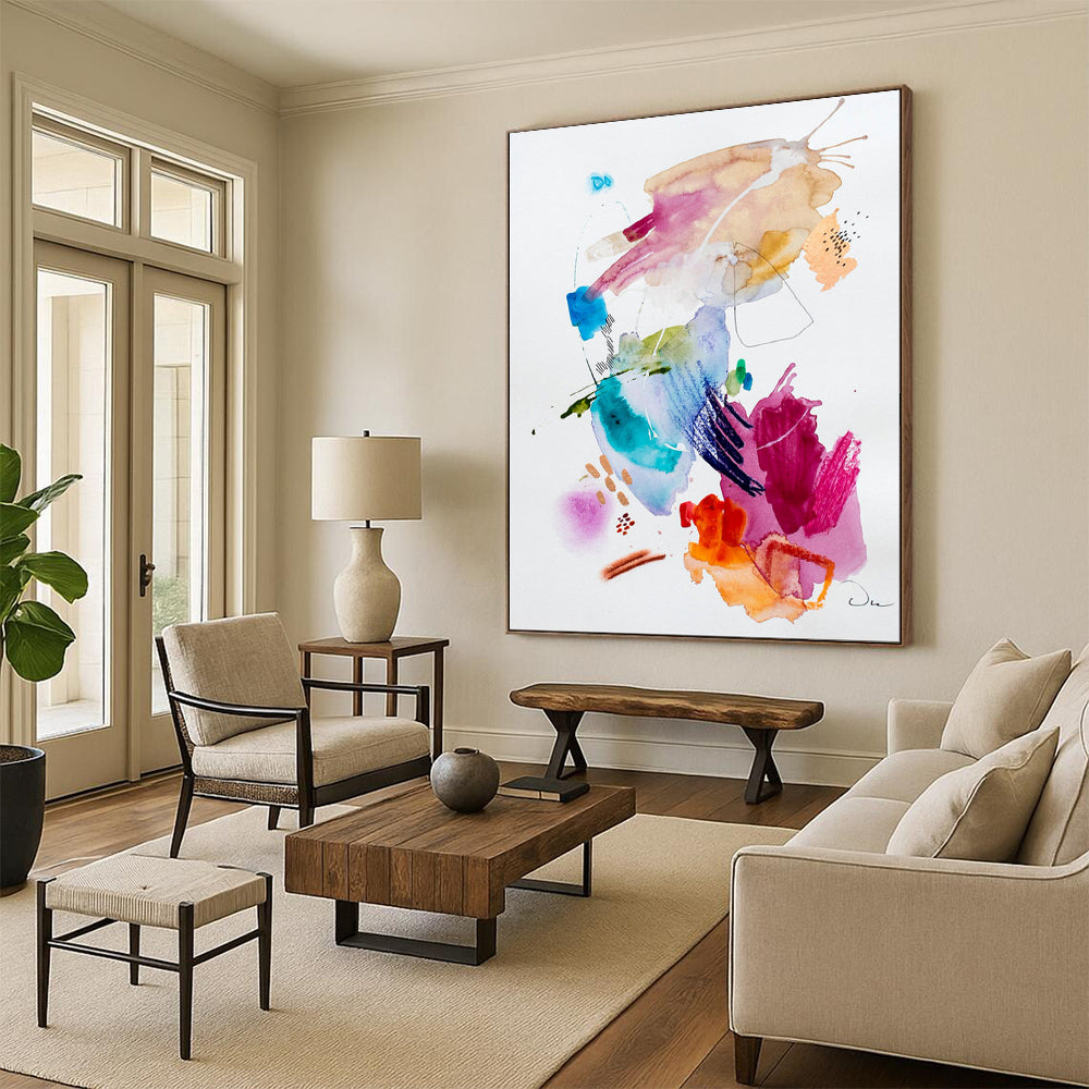Vibrant Watercolor Splashes - "Color Burst Symphony" - Abstract Watercolor Art CT1818
