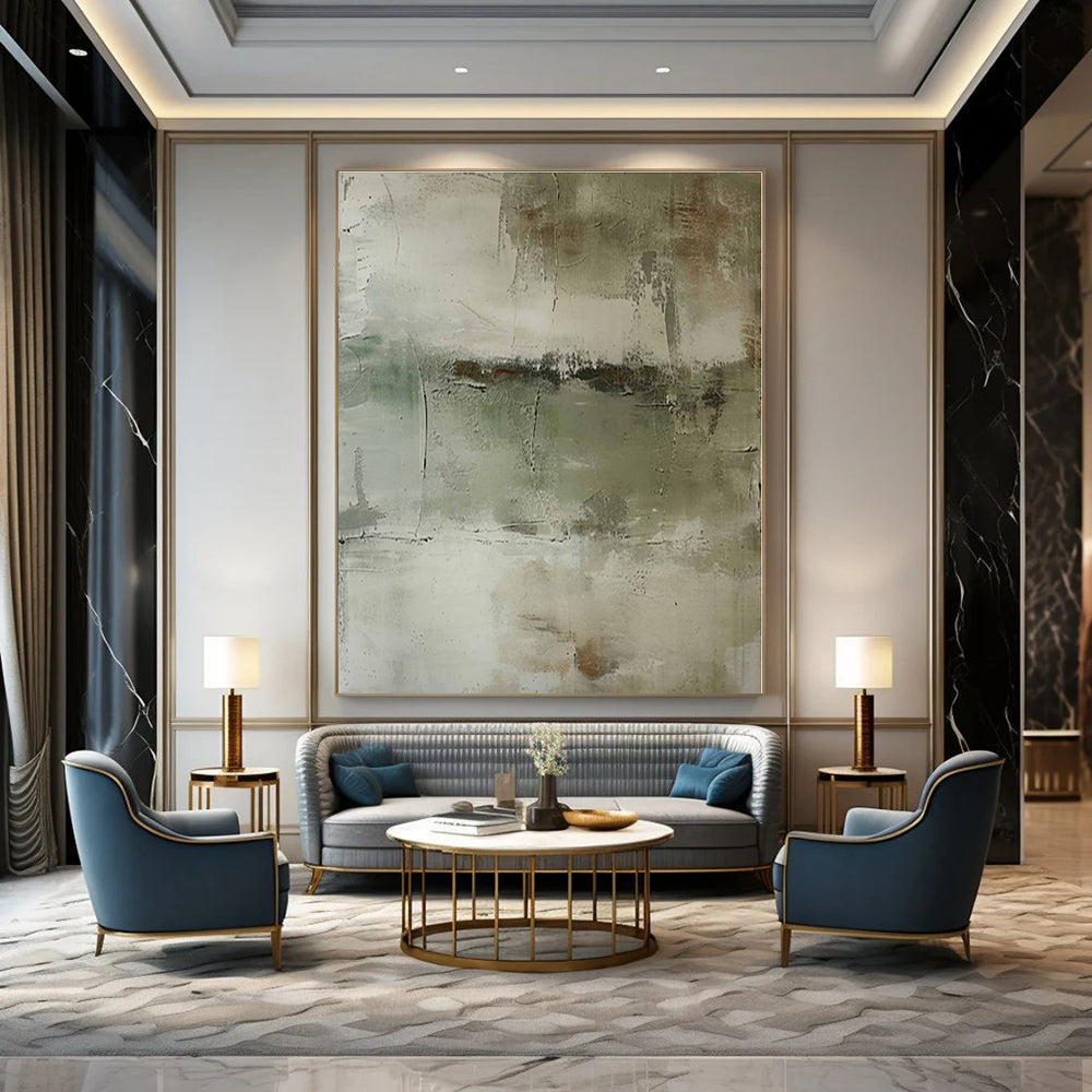 Muted Tones Abstract - Subtle Textured Acrylic Painting CT1357