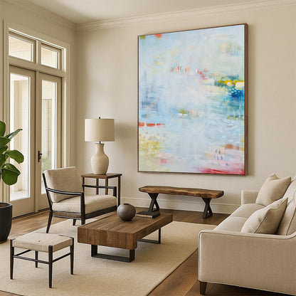 “Soft Serenity” - Abstract Light - Washed Landscape - Inspired Art on Canvas CT1866