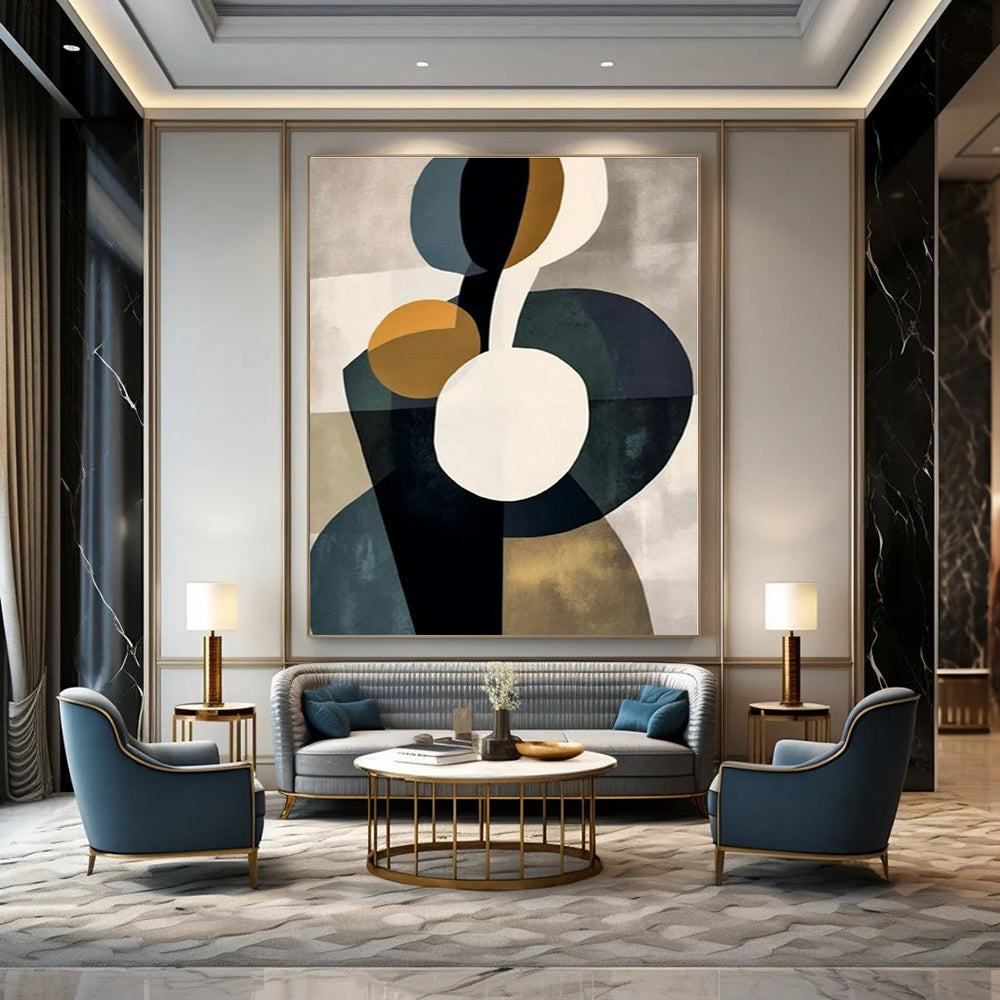 Organic Geometry: Circles & Ovals - Abstract Bauhaus - Style Print CT1249