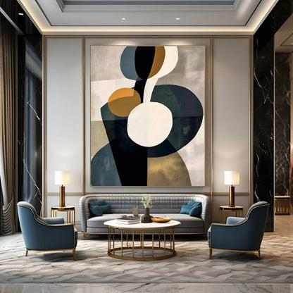 Organic Geometry: Circles & Ovals - Abstract Bauhaus - Style Print CT1249