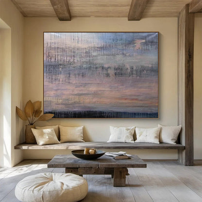 “Muted Sunset Abstract” Abstract Landscape Painting On Canvas DLZ150