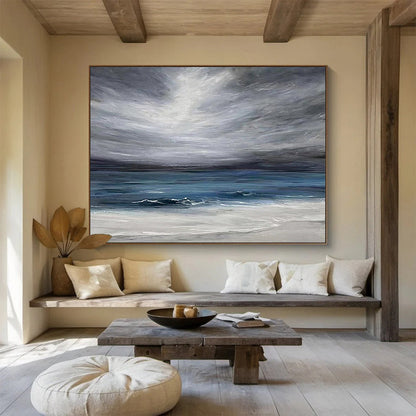 Stormy Sea and Sky Dramatic Painting On Canvas DKH215