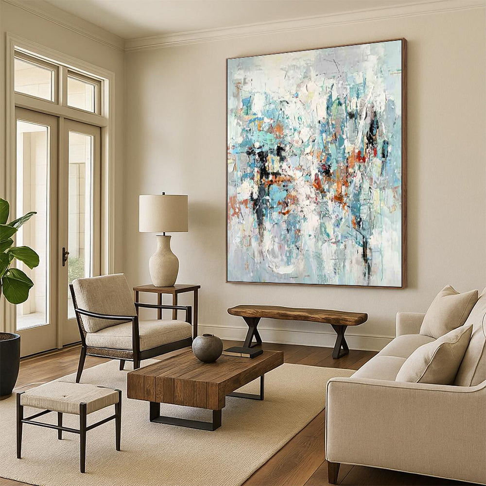 “Soft Color Fusion” ，Pastel Abstract Painting CT0890