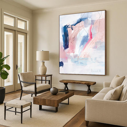 “Pastel Abstract Layers” - Abstract Expressionist Painting On Canvas DTP155