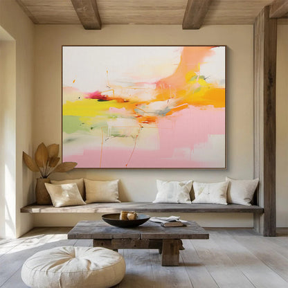 “Bright Color Chaos” Abstract Acrylic Painting On Canvas DKH490