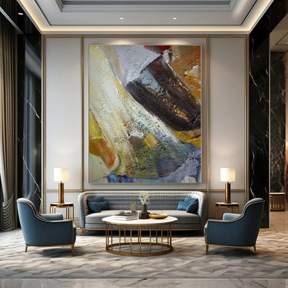 Color - Blended Textured Abstract - Impasto Abstract Acrylic Painting CT1355