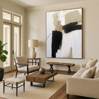 “Neutral Tones Abstract” - Abstract Expressionist Art CT0504