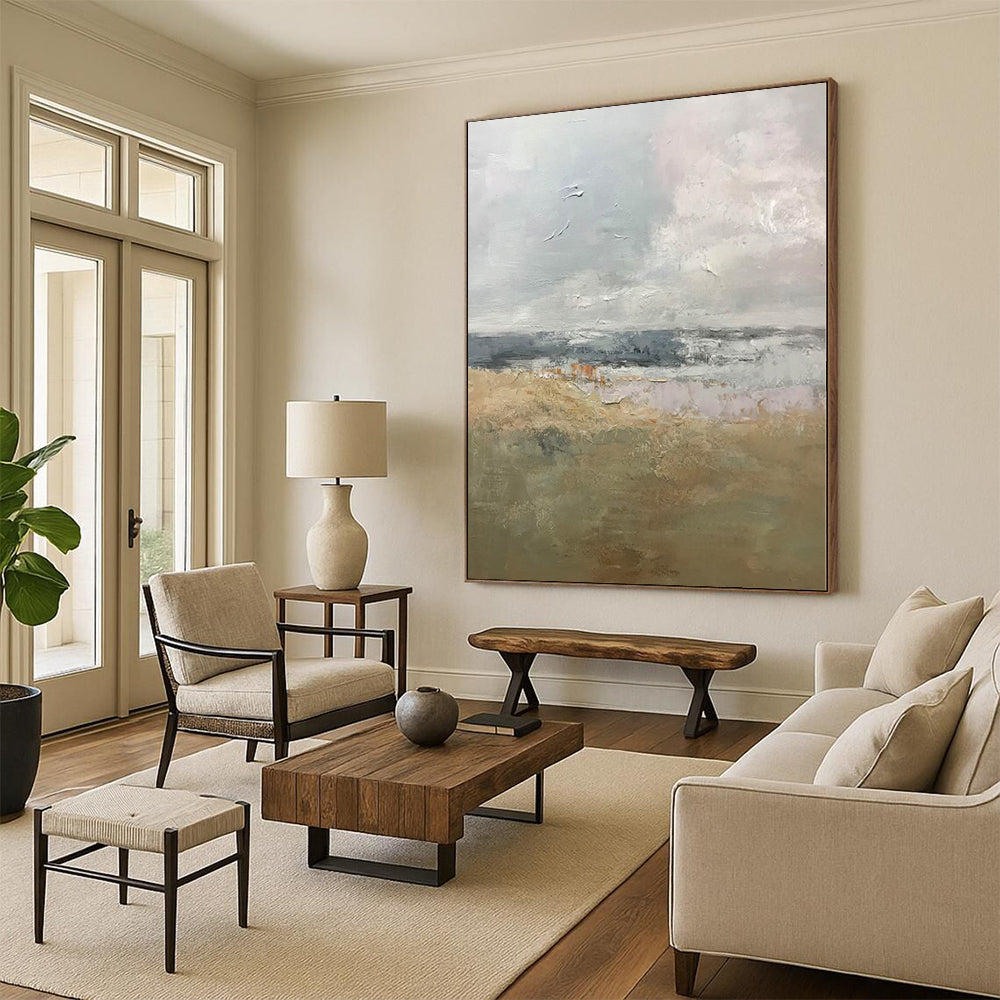 “Muted Landscape Impressions” Abstract Acrylic Art CT0308