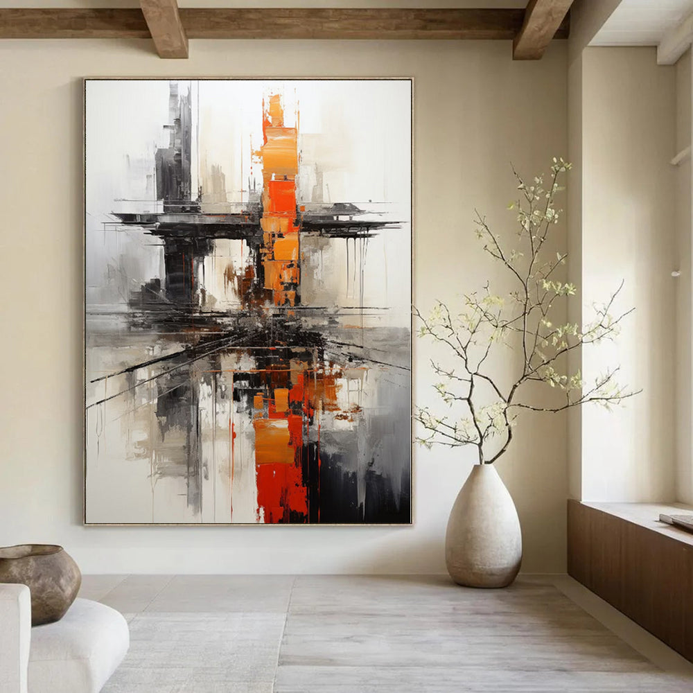 “Urban - Inspired Abstract Structure” Mixed - Media Art CT0177