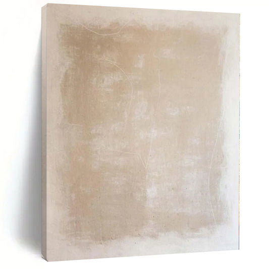“Soft Beige Textured Simplicity” Abstract Acrylic Work CT0133