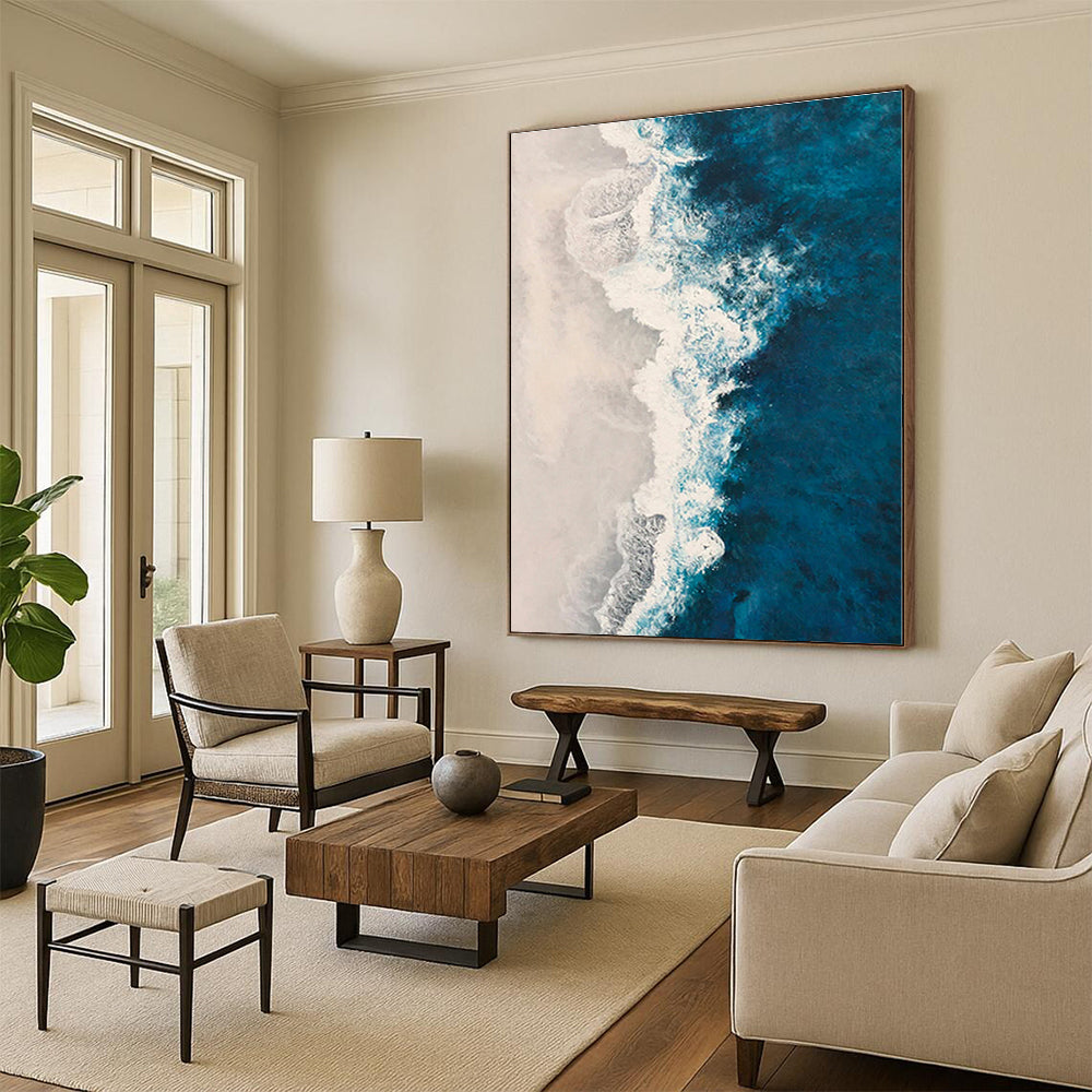 “Aerial Beach View Abstraction” - Abstract Landscape Art CT0443