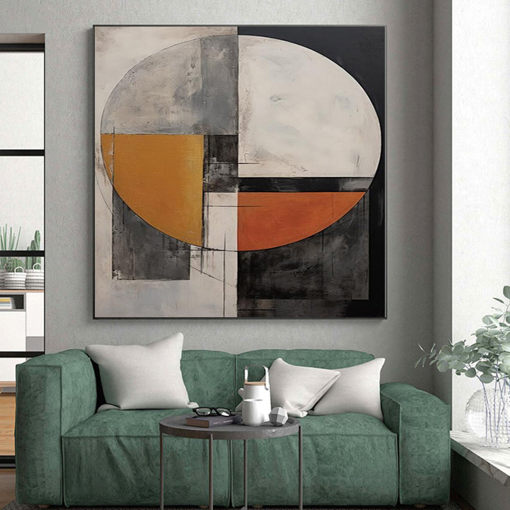 “Circular Geometric Abstraction” Abstract Acrylic Art CT0247