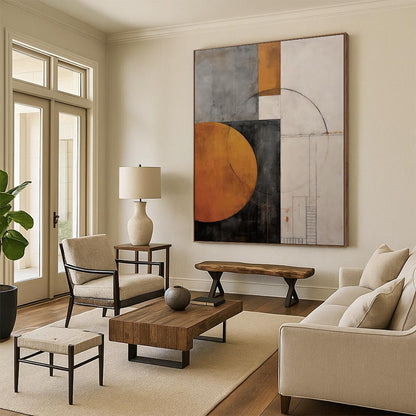 “Geometric Color Blocks” Abstract Acrylic Art CT0246