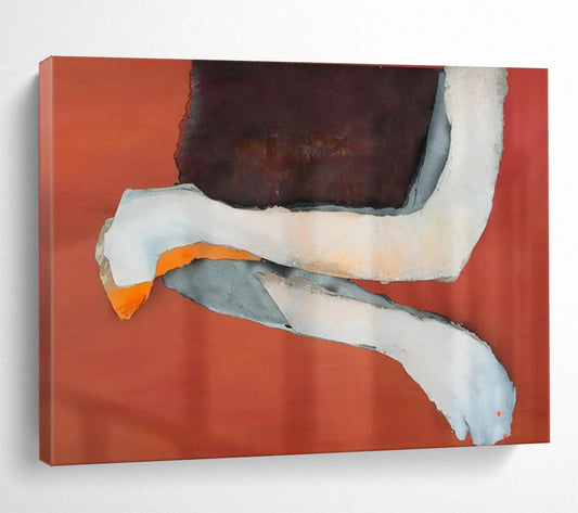 “Orange - Toned Abstract Collage” – Abstract Mixed - Media Collage CT1783