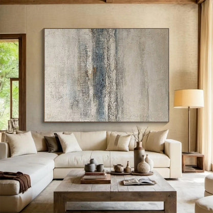“Minimalist Textured Gray” - Grays, soft blues; subtle, textured minimalist abstraction CT1624