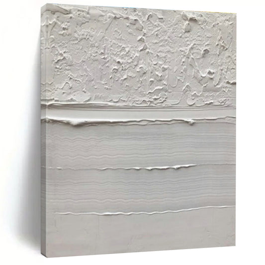 “White Textured Minimalist Art”，Abstract Minimalist Art CT0611