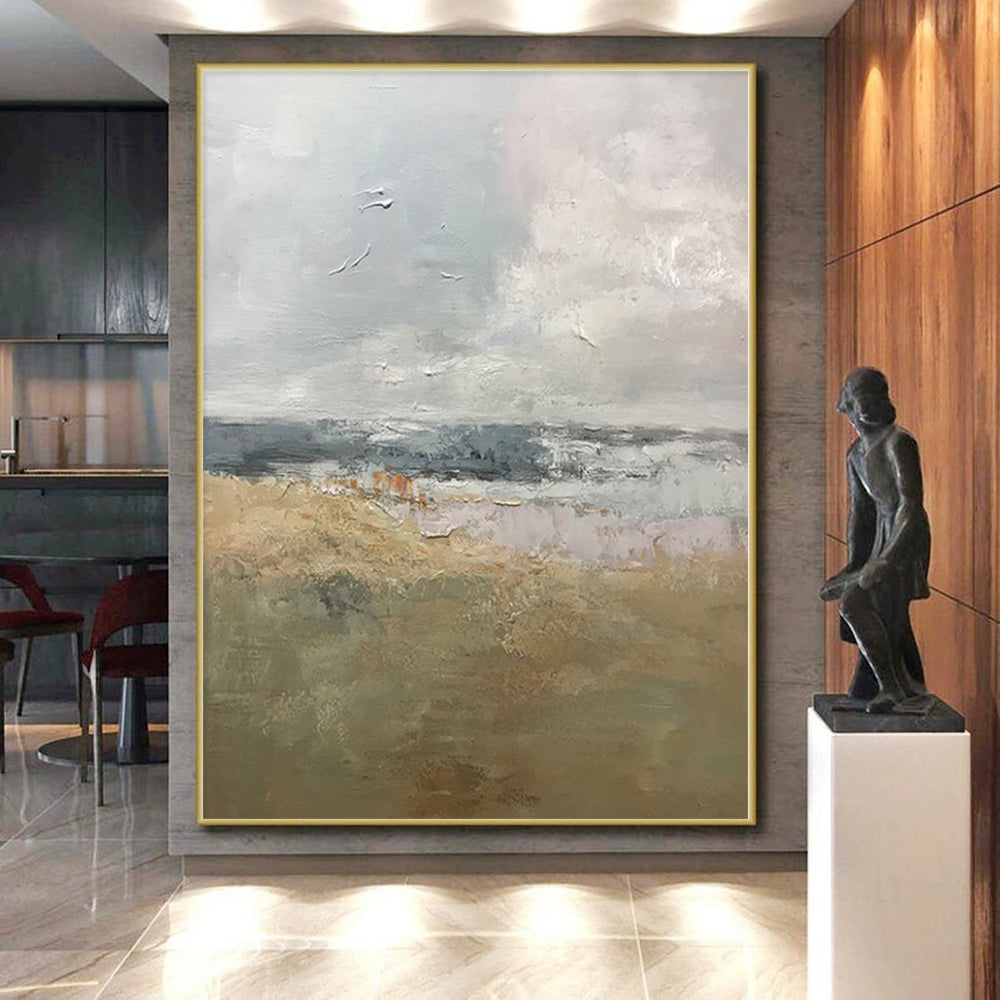 “Muted Landscape Impressions” Abstract Acrylic Art CT0308