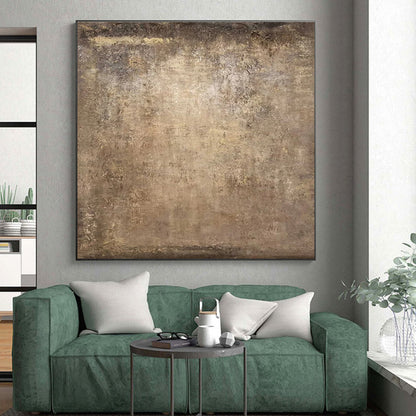 “Vintage Textured Taupe”，Rustic Abstract Art CT0647
